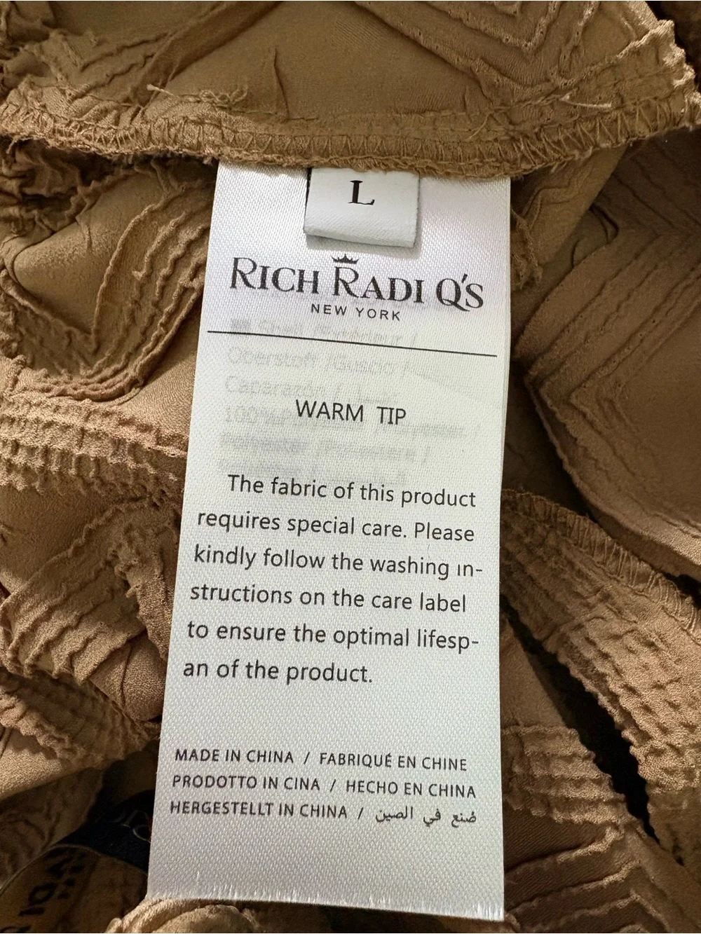 Rich Radi Q’s New York Gold Micro Pleated Co-ordTop Skirt Diamond Texture Glam